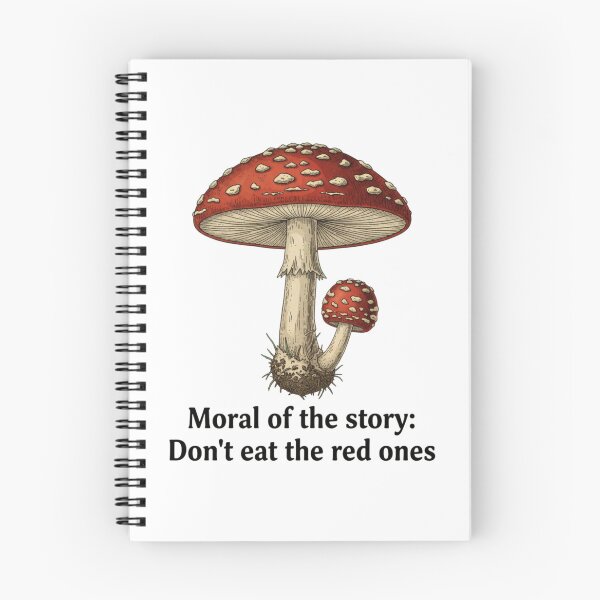 Item preview, Don't Eat The Red Ones - Vintage Mushroom Botanical Art designed and sold by NonditStudio.