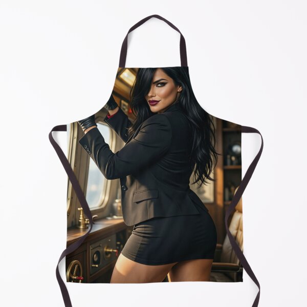 Item preview, Cassandra in black suit on a steampunk zeppelin designed and sold by CathryneDelamort.