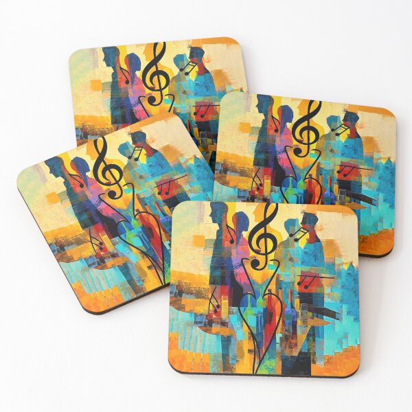 Item preview, Abstract Jazz Lounge: Music, Wine, and Love Heart designed and sold by AgingeR.
