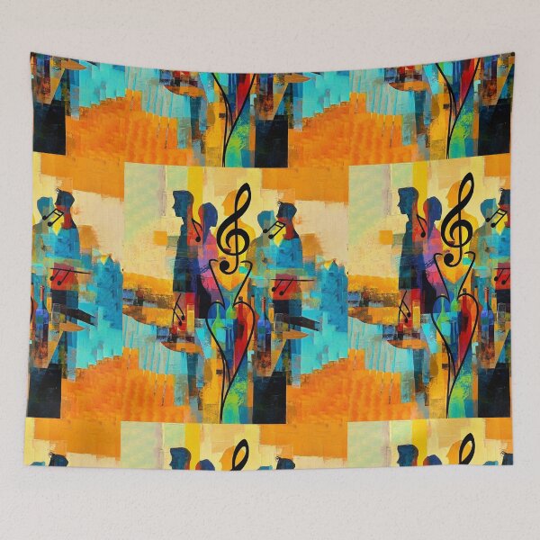 Item preview, Abstract Jazz Lounge: Music, Wine, and Love Heart designed and sold by AgingeR.