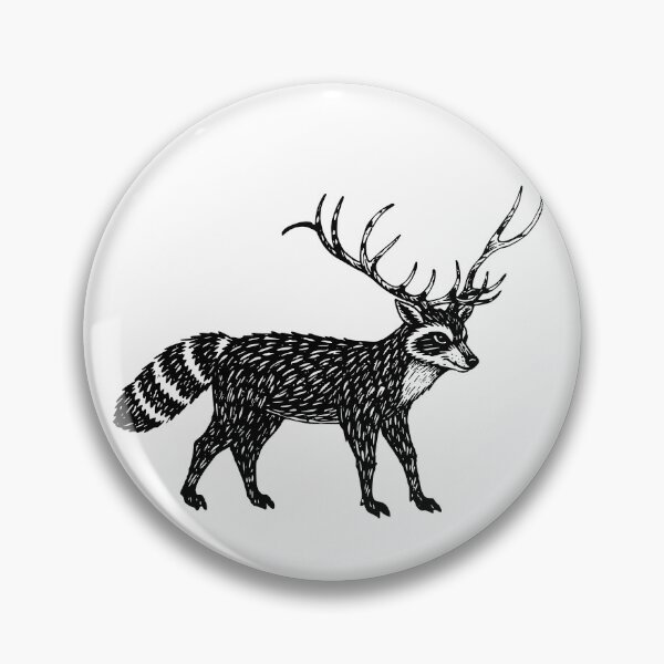 Item preview, Racoon Deer Cryptid – Forest Folk Creature-Rackcoon designed and sold by Pickled Poppies .