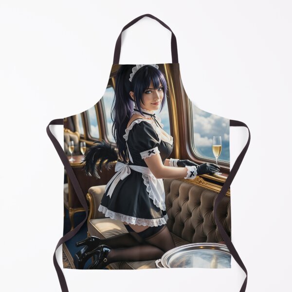 Item preview, Graceful maid with champagne on sunlit zeppelin designed and sold by CathryneDelamort.