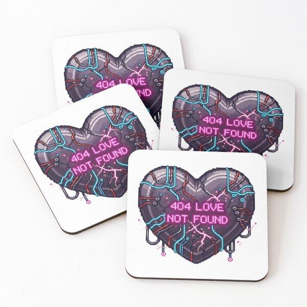 Item preview, 404 Love Not Found Cybernetic Glitch Mechanical Heart designed and sold by Brendan Arthur Ring.