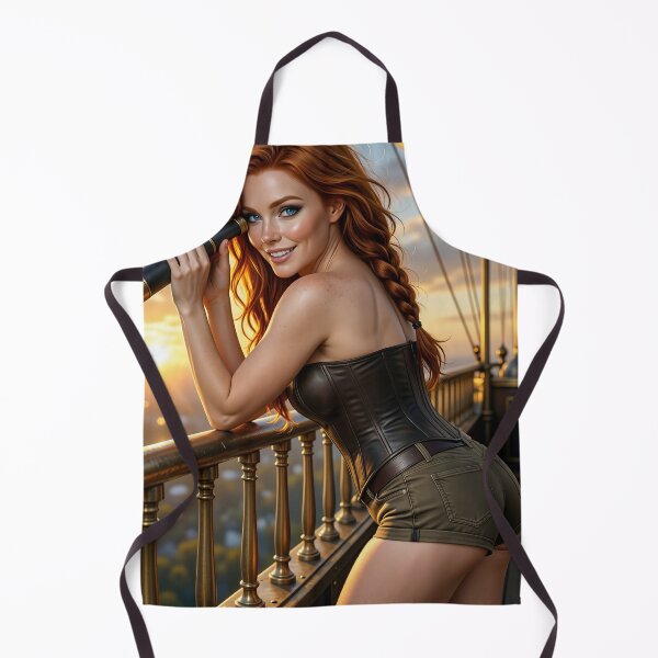 Item preview, Rowan in leather corset on a sunset zeppelin designed and sold by CathryneDelamort.