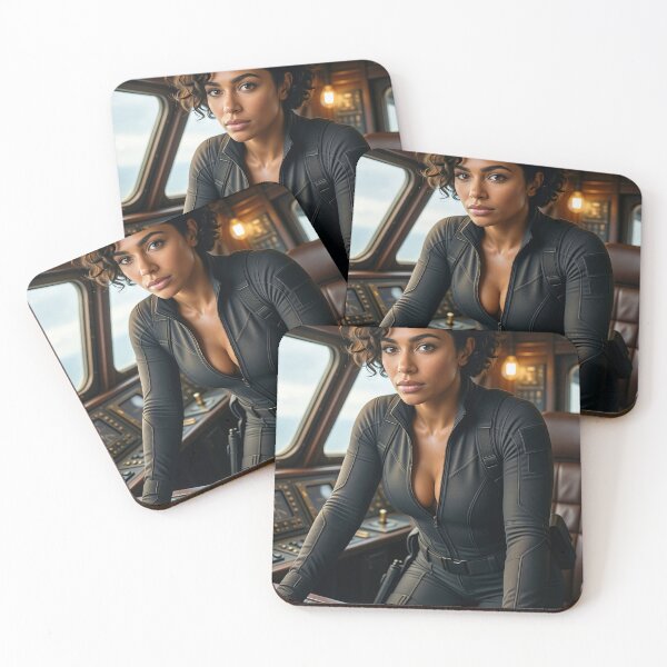 Item preview, Sarah in Black Bodysuit aboard a Zeppelin designed and sold by CathryneDelamort.