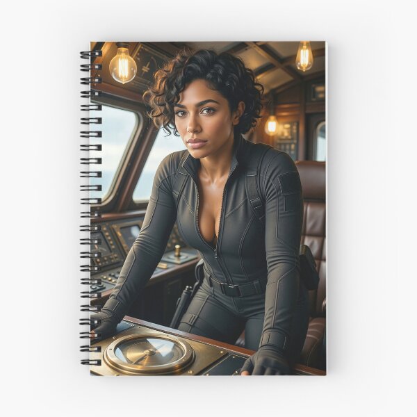 Item preview, Sarah in Black Bodysuit aboard a Zeppelin designed and sold by CathryneDelamort.