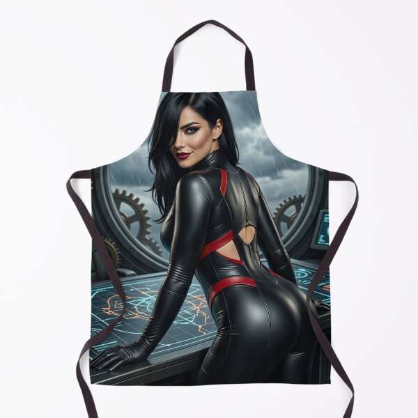 Item preview, Cassandra on a zeppelin in black and red latex designed and sold by CathryneDelamort.