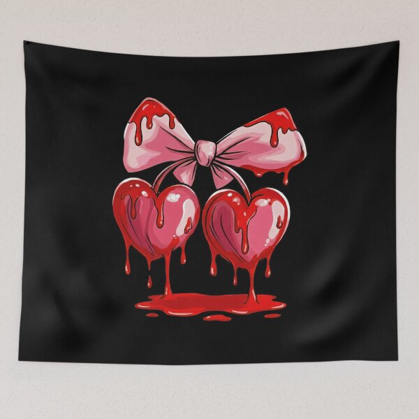 Item preview, Dripping Heart Bow Aesthetic Sticker designed and sold by LashondaGreen89.