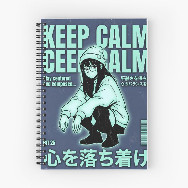 Item preview, Keep Calm Stay Composed Anime Girl Vaporwave Poster Art designed and sold by AbstractAuraArt.