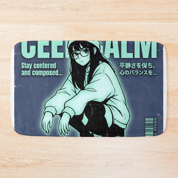 Item preview, Keep Calm Stay Composed Anime Girl Vaporwave Poster Art designed and sold by AbstractAuraArt.