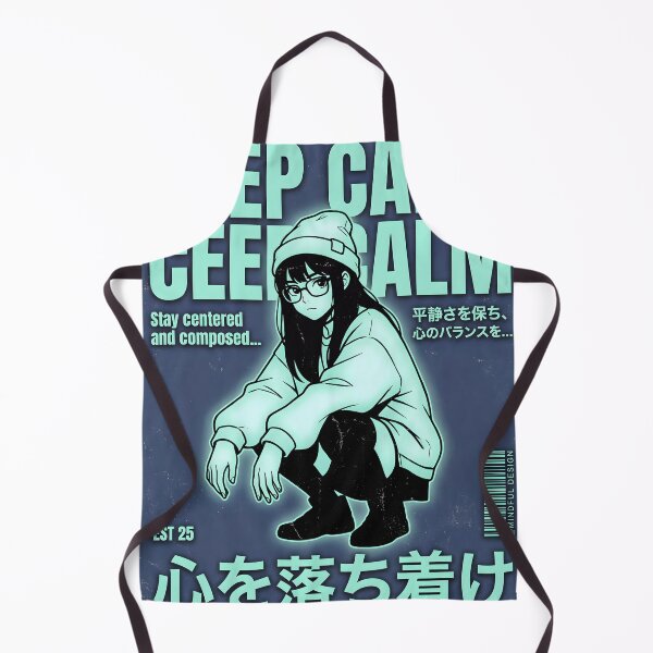 Item preview, Keep Calm Stay Composed Anime Girl Vaporwave Poster Art designed and sold by AbstractAuraArt.