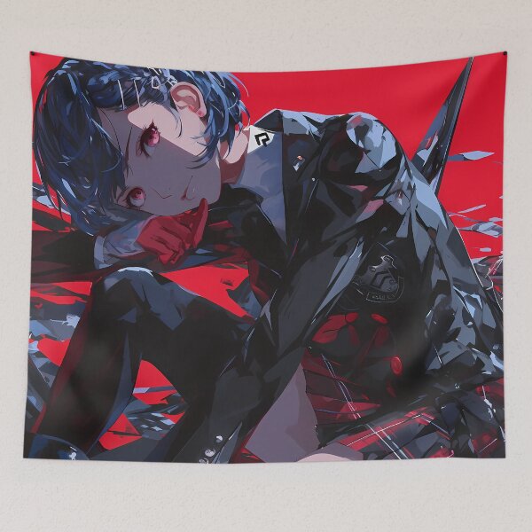 Item preview, Tae Takemi Persona 5 Crimson Rebel Anime Girl Waifu Edgy Shattered Noir Vibes designed and sold by Tokyonomad.