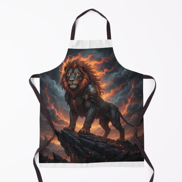 Item preview, Infernal Lion King – Dark Fantasy Wildlife Art designed and sold by NeoTeeFusion.