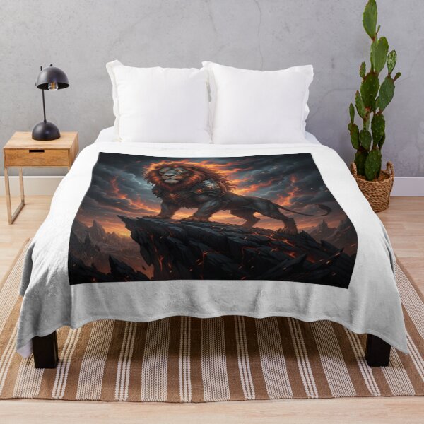 Item preview, Infernal Lion King – Dark Fantasy Wildlife Art designed and sold by NeoTeeFusion.