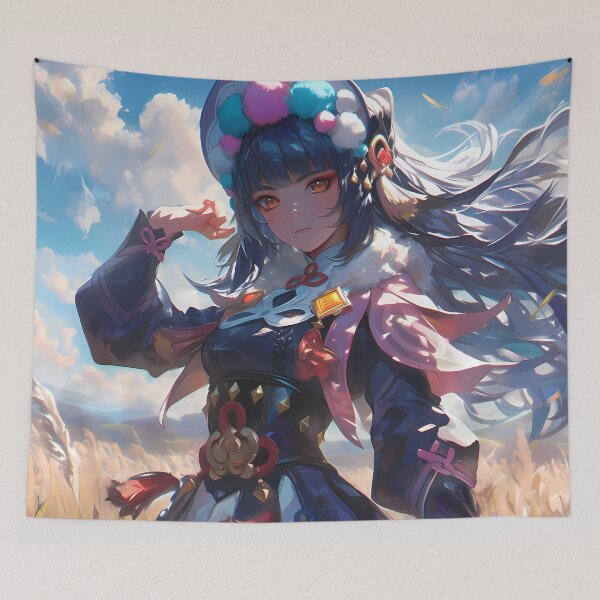 Item preview, Radiant Yun Jin Genshin Impact Meadow Festival China Fantasy Anime Girl designed and sold by Tokyonomad.