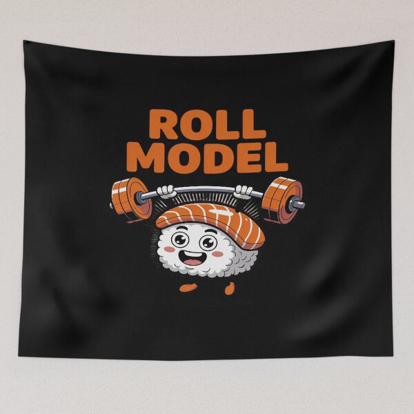 Item preview, Funny Sushi Roll Model Gym Workout Fitness designed and sold by HORIZBoutique.