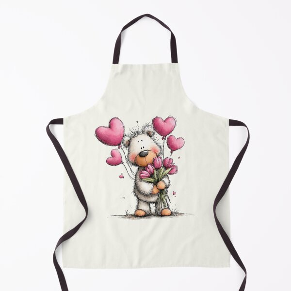 Item preview, Valentine Teddy with Tulips & Heart Balloons designed and sold by QuietBloom80.