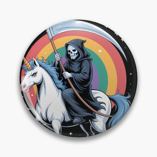 Item preview, Cute Rainbow Unicorn Humor Skull designed and sold by soundfulamp.