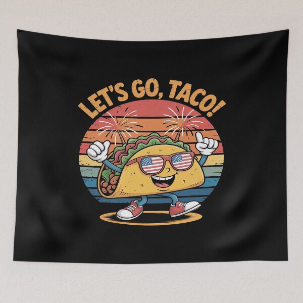 Item preview, Funny Taco Let's Go Taco 4th of july designed and sold by HORIZBoutique.