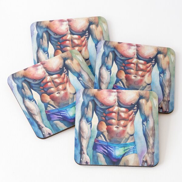 Item preview, Perfect Male Body -  watercolor artwork designed and sold by gayishdesign.