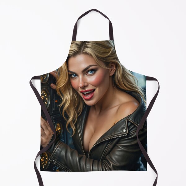 Item preview, Astrid smiling in a leather jacket on a zeppelin designed and sold by CathryneDelamort.