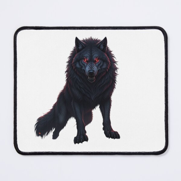 Item preview, Blood Moon Dire Wolf – Dark Fantasy Wildlife Art designed and sold by NeoTeeFusion.