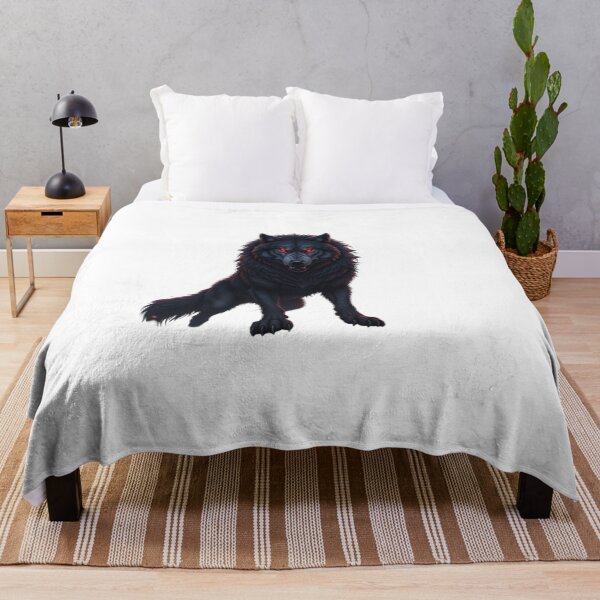Item preview, Blood Moon Dire Wolf – Dark Fantasy Wildlife Art designed and sold by NeoTeeFusion.
