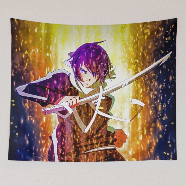 Item preview, Fierce Yato Noragami Power Anime Warrior Energy Flame Scene designed and sold by Tokyonomad.