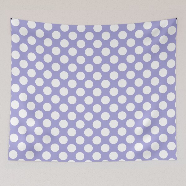 Item preview, White Large Polka dots on Pastel Lilac  designed and sold by POLKAIWERX.