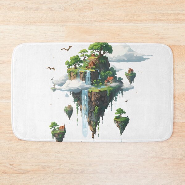 Item preview, Magical Floating Islands with Trees, Birds & Dragons designed and sold by catcurio.