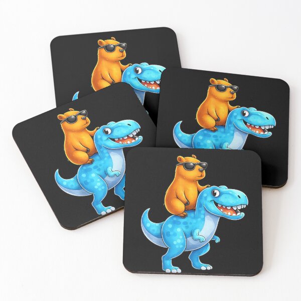 Item preview, Capybara Riding a Trex  Vintage Capy Riding Dino Art for Men Women Kids , Capybara Gift Lover  designed and sold by DZIRI NAJAT.