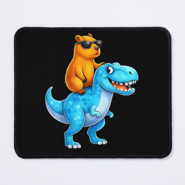 Item preview, Capybara Riding a Trex Vintage Capy Riding Dino Art for Men Women Kids , Capybara Gift Lover designed and sold by DZIRI NAJAT.