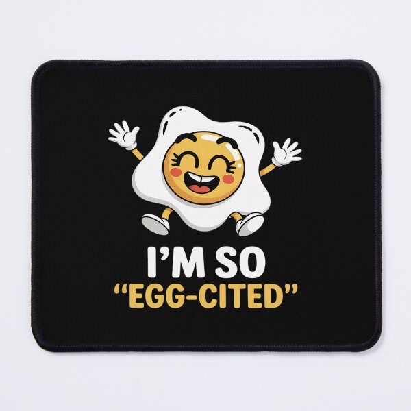 Item preview, Funny Vegetarian Foodies Egg Lovers I'm So Egg-Cited designed and sold by HORIZBoutique.