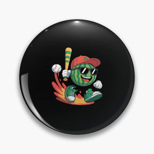 Artikelvorschau, Lustige Wassermelone, die Baseball spielt, Wassermelonentag, Sommerjungen entworfen und verkauft von HORIZBoutique.