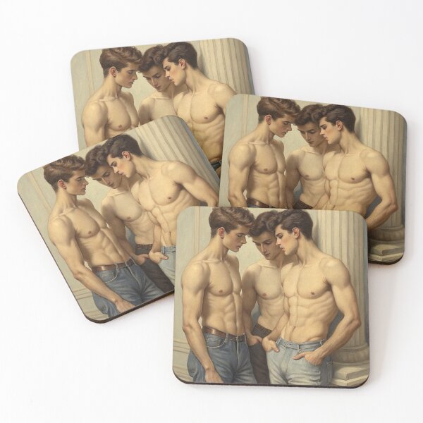 Item preview, Three Shirtless Guys: A Desire and Tension designed and sold by gayishdesign.