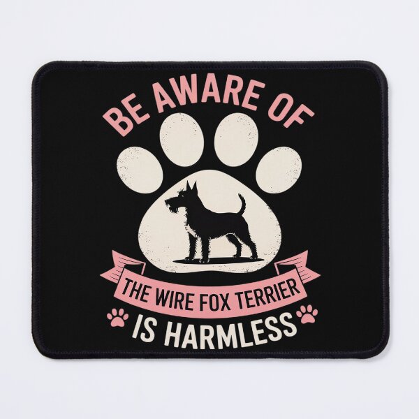 Item preview, Funny Wire Fox Terrier Owner Warning Sign designed and sold by HORIZBoutique.