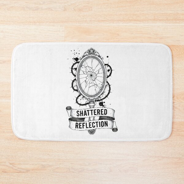 Item preview, Shattered Mirror Art – Shattered Reflection, Gothic Vanity Memento Mori Black and White Tattoo designed and sold by Luminari Creations.