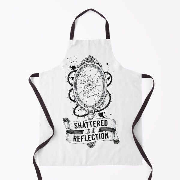 Item preview, Shattered Mirror Art – Shattered Reflection, Gothic Vanity Memento Mori Black and White Tattoo designed and sold by Luminari Creations.
