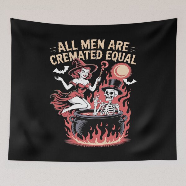 Item preview, Funny Witch All Men Are Cremated Equal Feminist Halloween designed and sold by HORIZBoutique.