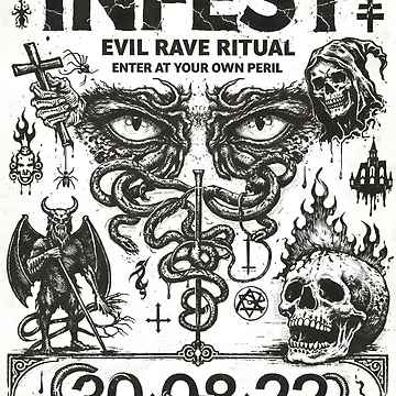Artwork thumbnail, The Evil Rave Ritual by Matinez Pink