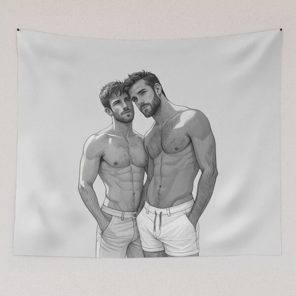 Item preview, Monochromatic Male Tenderness designed and sold by gayishdesign.
