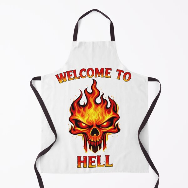 Item preview, Welcome to Hell Fire Skull – Biker Metal Design designed and sold by JonathanP514.