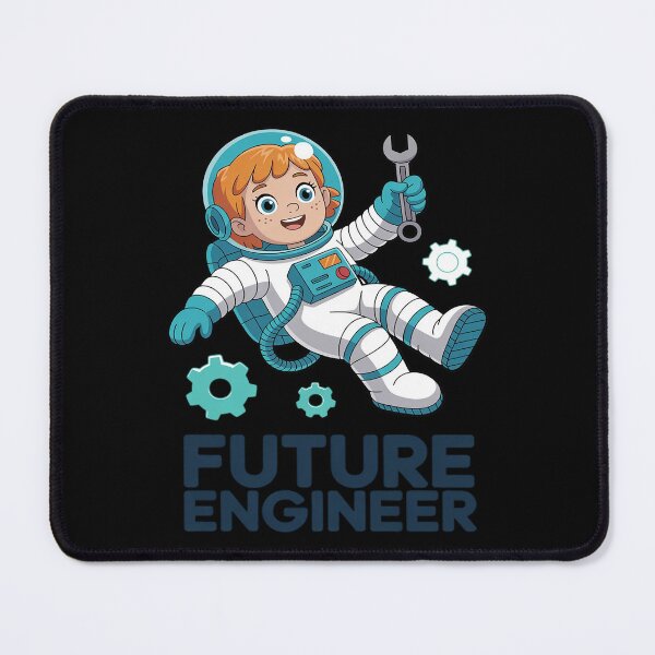 Item preview, Future Engineer Astronaut Girl Wrench Gear STEM Space designed and sold by HORIZBoutique.