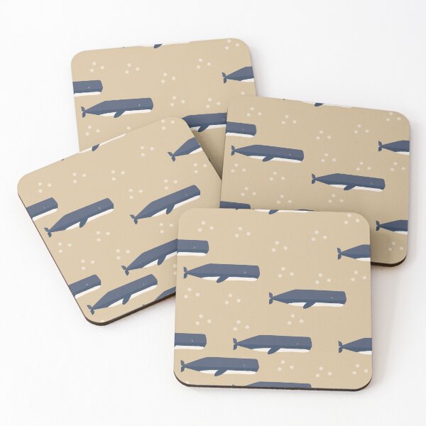 Item preview, Sperm whales on brown designed and sold by reneesillus.
