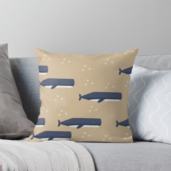 Item preview, Sperm whales on brown designed and sold by reneesillus.