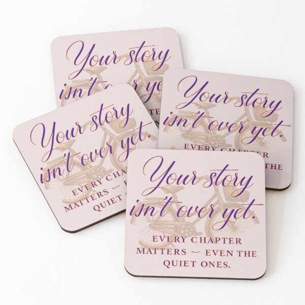 Item preview, Your Story Isn’t Over Yet – Vintage Bicycle Motivation Art designed and sold by tinkeybabes.