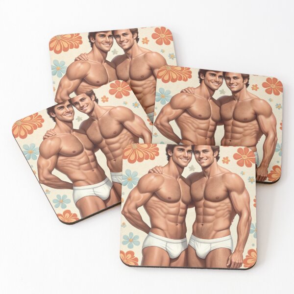 Item preview, Vintage Vibe: Cheerful Floral Male Partnership designed and sold by gayishdesign.