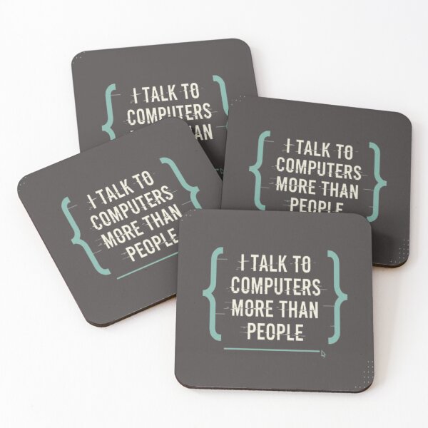 Item preview, I Talk to Computers More Than People – Introvert Programmer Dark Mode Design designed and sold by ZentraVibe.