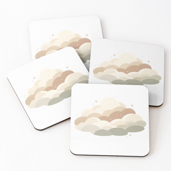 Aperçu de l'œuvre Autocollant Nuit Lune et Nuages créée et vendue par AlignStudio.