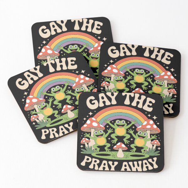 Item preview, Gay The Pray Away Rainbow Funny Meme Frogs LGBT Pride LGBTQ designed and sold by FluoroWave.